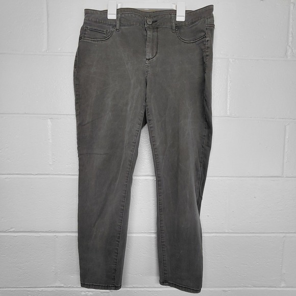 Maurices Denim - Everflex Maurices Jeans Womens LARGE SHORT Gray Regular Fit Super High Rise Goth